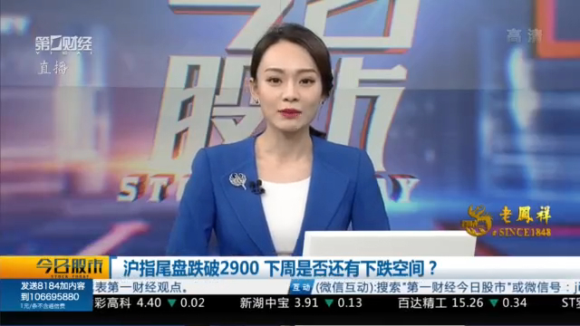 今日股市1115丨沪指尾盘跌破2900,下周是否还有下跌空间?