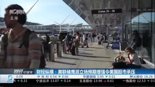美联储鹰派立场预期增强令美国股市承压