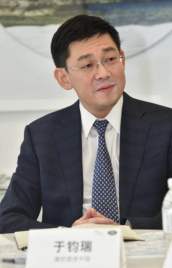 捷豹路虎的全球副总裁、中国首席财务官于钧瑞
