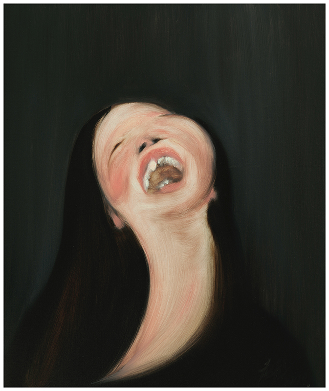 赵赵，《笑傲的女孩》，2019年，布面油画，60×50cm