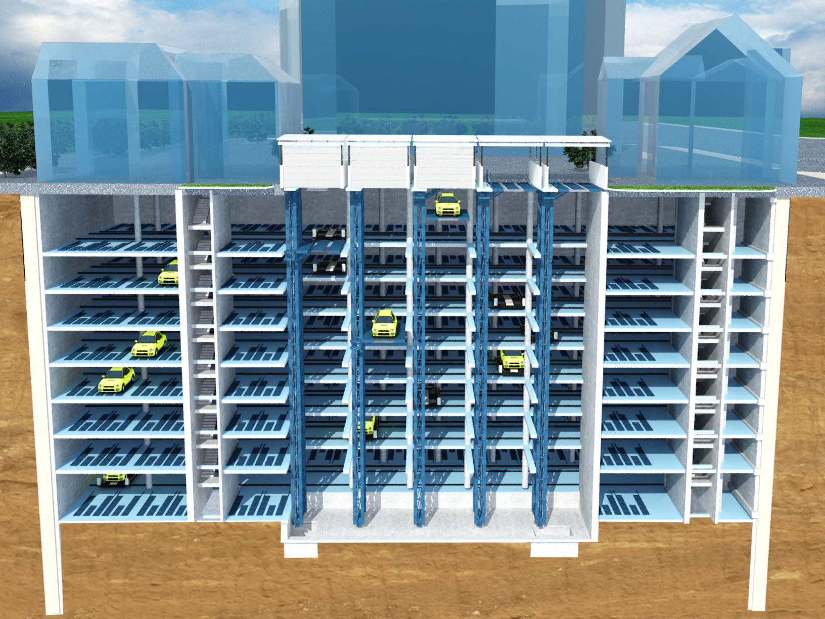 南京老建筑修缮新建地下8层停车库工程