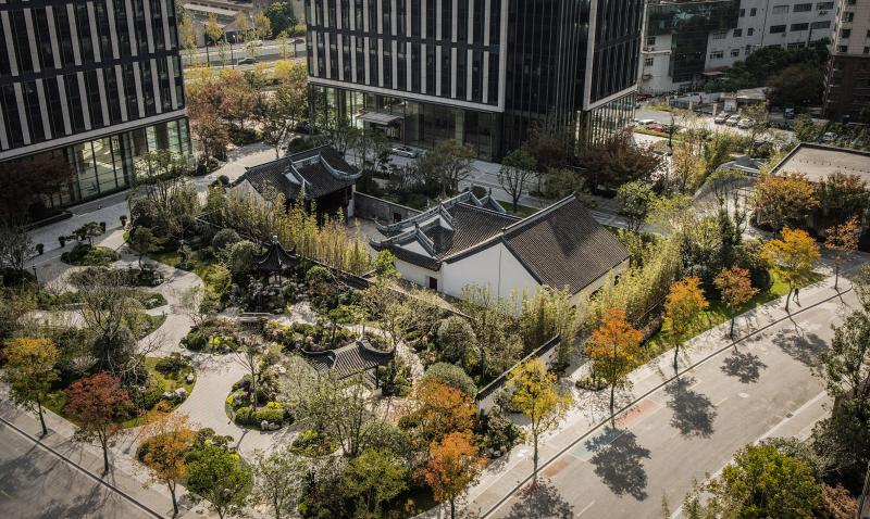 俯瞰商船会馆花园，资料图