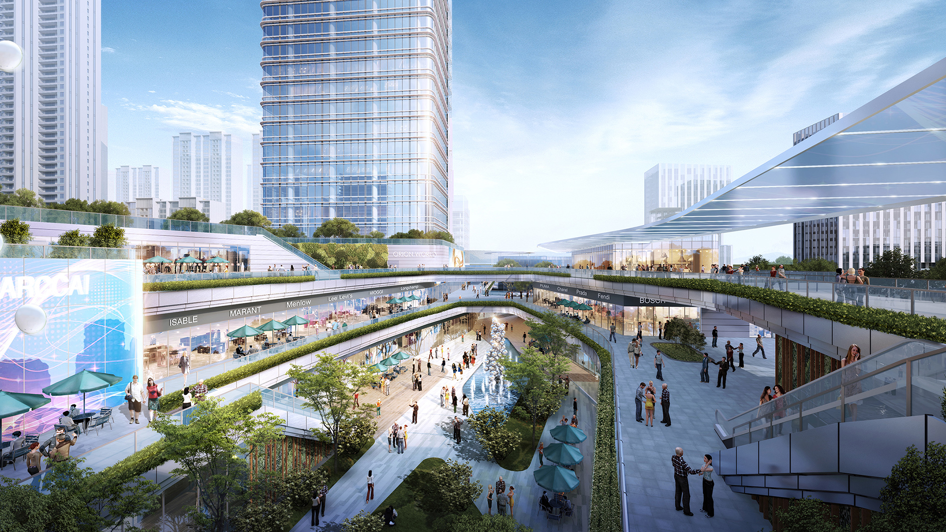 招商·武汉城建未来中心商业局部效果图