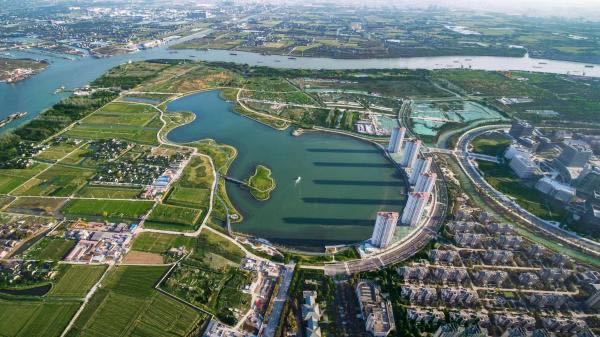 闵行生态、科创新地标兰香湖鸟瞰