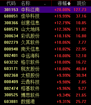 政策持续加码，计算机板块掀涨停潮，细分领域有望迎来业绩与估值双升