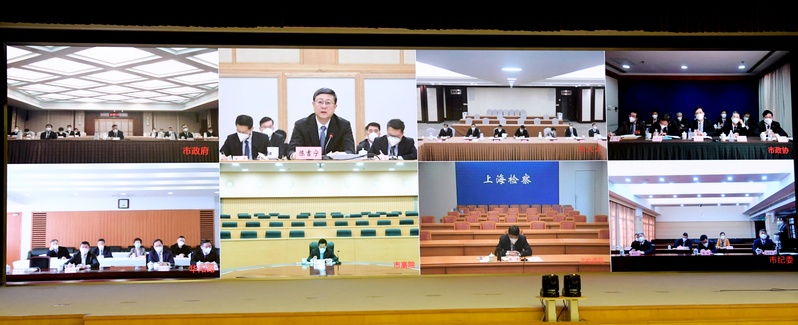 二十届中央纪委二次全会召开，陈吉宁在上海分会场强调以自我革命精神深入推进全面从严治党