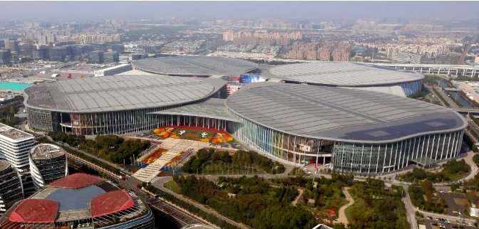 中国国际进口博览会举办场地——国家会展中心（上海）。新华社记者 凡军 摄