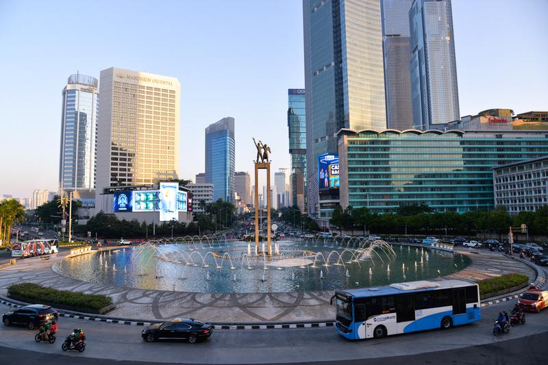 印尼首都雅加达的城市景色。新华社资料