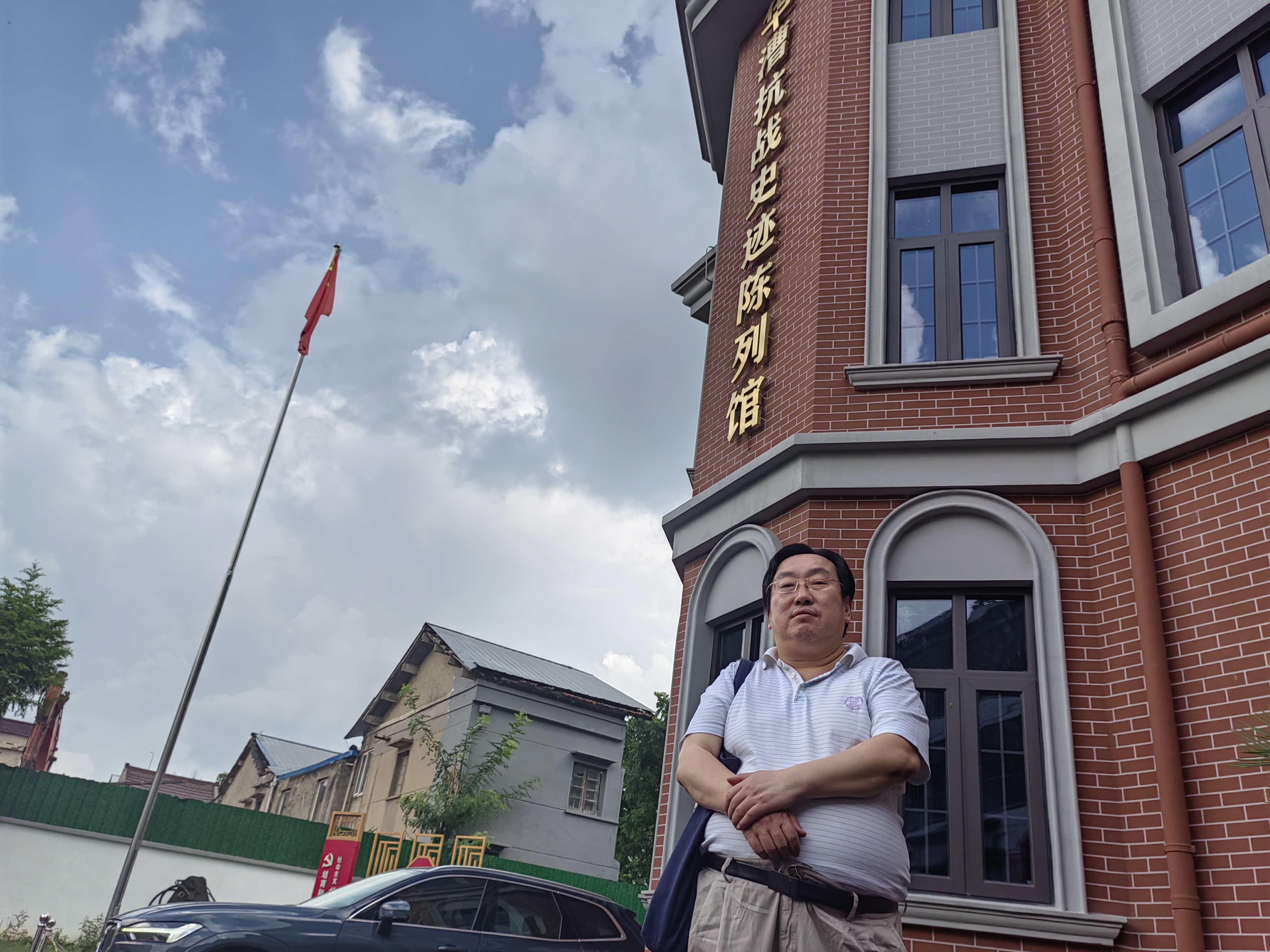 七月十日，作者在闵行华漕抗战史迹陈列馆缅怀上海本土英烈。