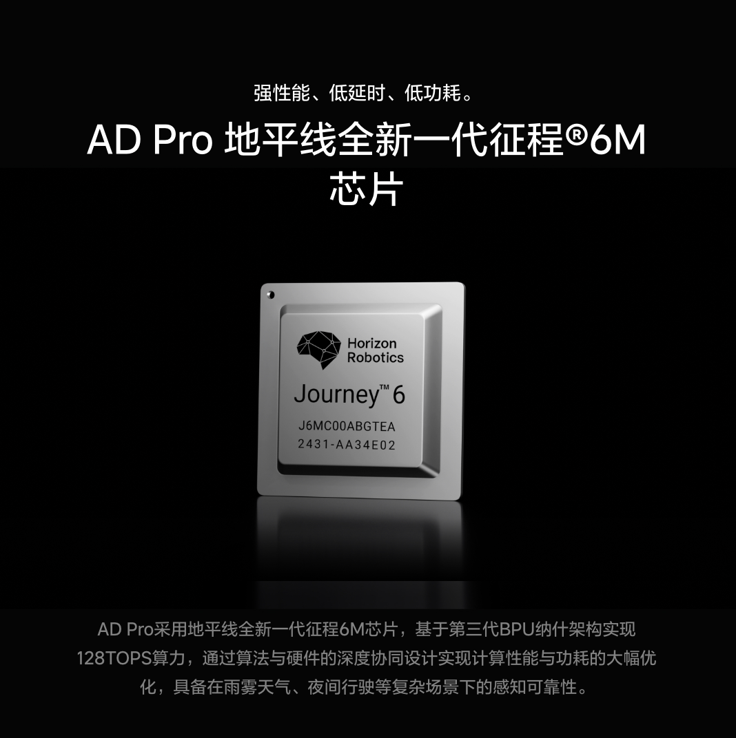 AD Pro 地平线全新-代征程®6M芯片。图 / 理想汽车官方