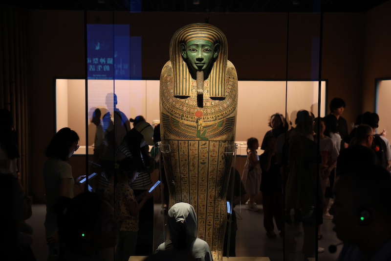 “金字塔之巅：古埃及文明大展”的最后一天。摄影记者/任玉明