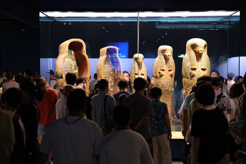“金字塔之巅：古埃及文明大展”的最后一天。摄影记者/任玉明