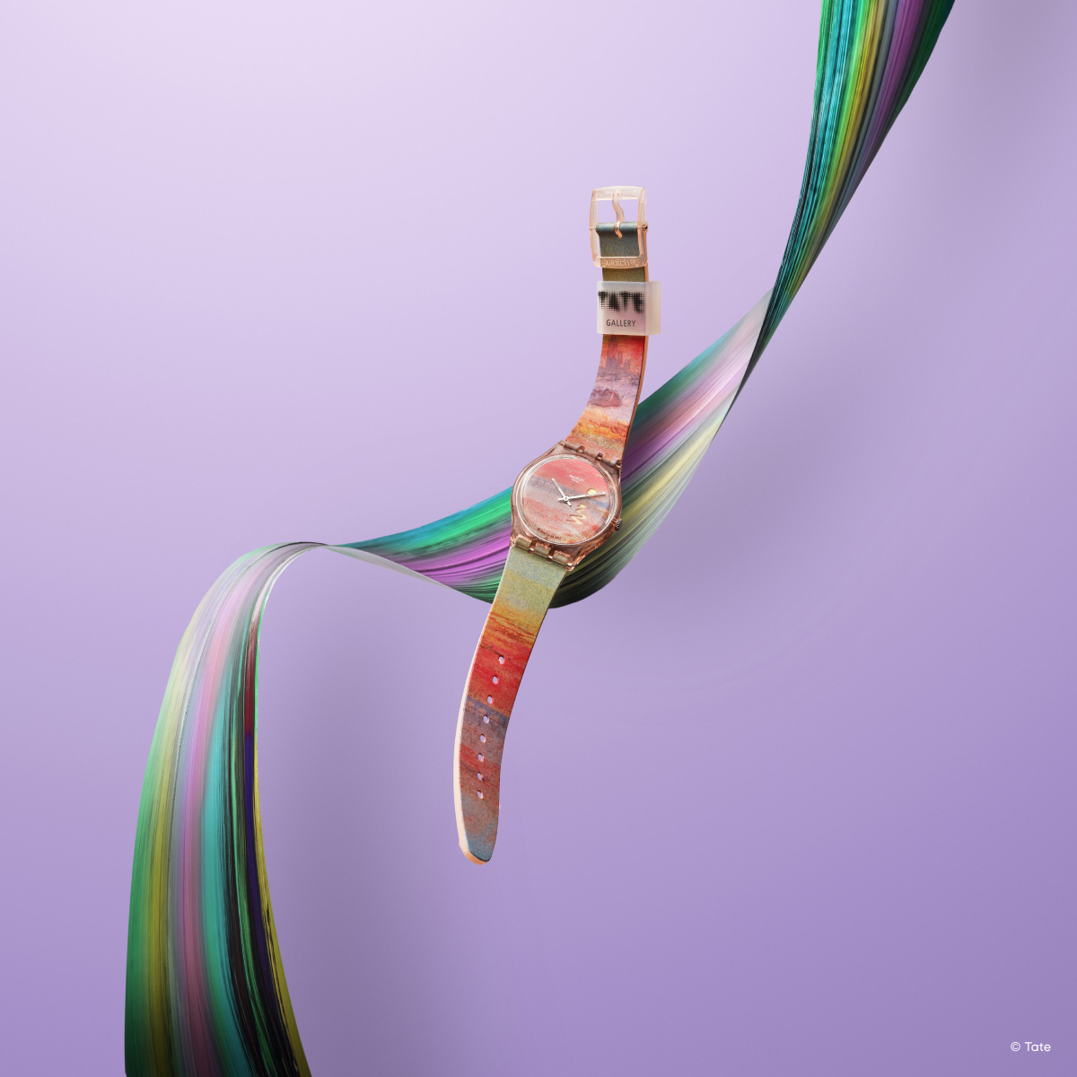 2024年Swatch x Tate Gallery系列中特纳《猩红的夕阳》表款在中国市场取得了巨大的反响
