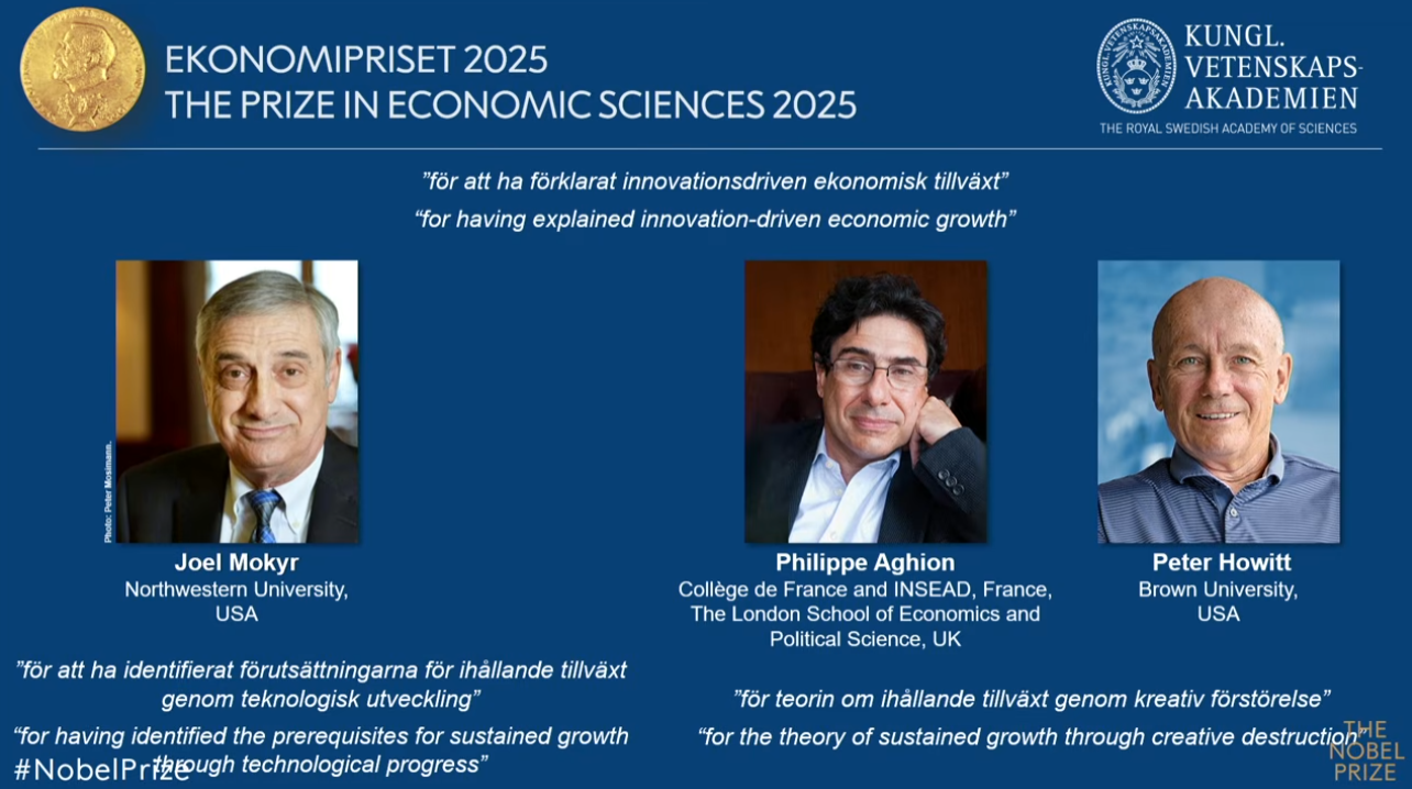 2025年诺贝尔经济学奖揭晓