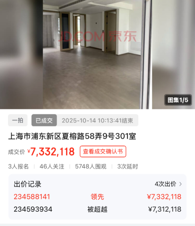 上海唐镇42套法拍房成交！捡漏者每套“怒省”300余万元