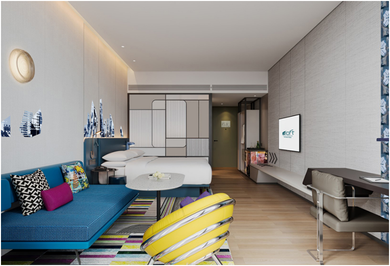 融合航空灵感的客房设计(效果图)