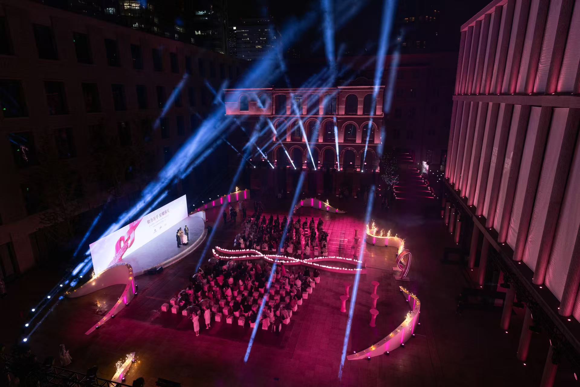 上海老市府被粉色点亮