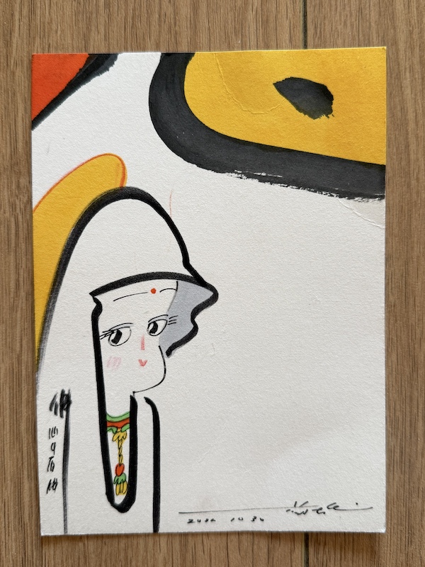 蔡志忠画的观音像（吴丹拍摄）