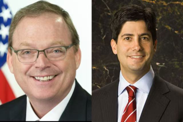 凯文·哈塞特(左)和凯文·沃什(右) (来源:第一财经记者制作)