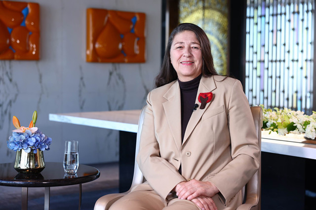 欧盟亚洲中心副主席、斯洛文尼亚前副总理维奥莱塔·布尔克(第一财经任玉明/摄)