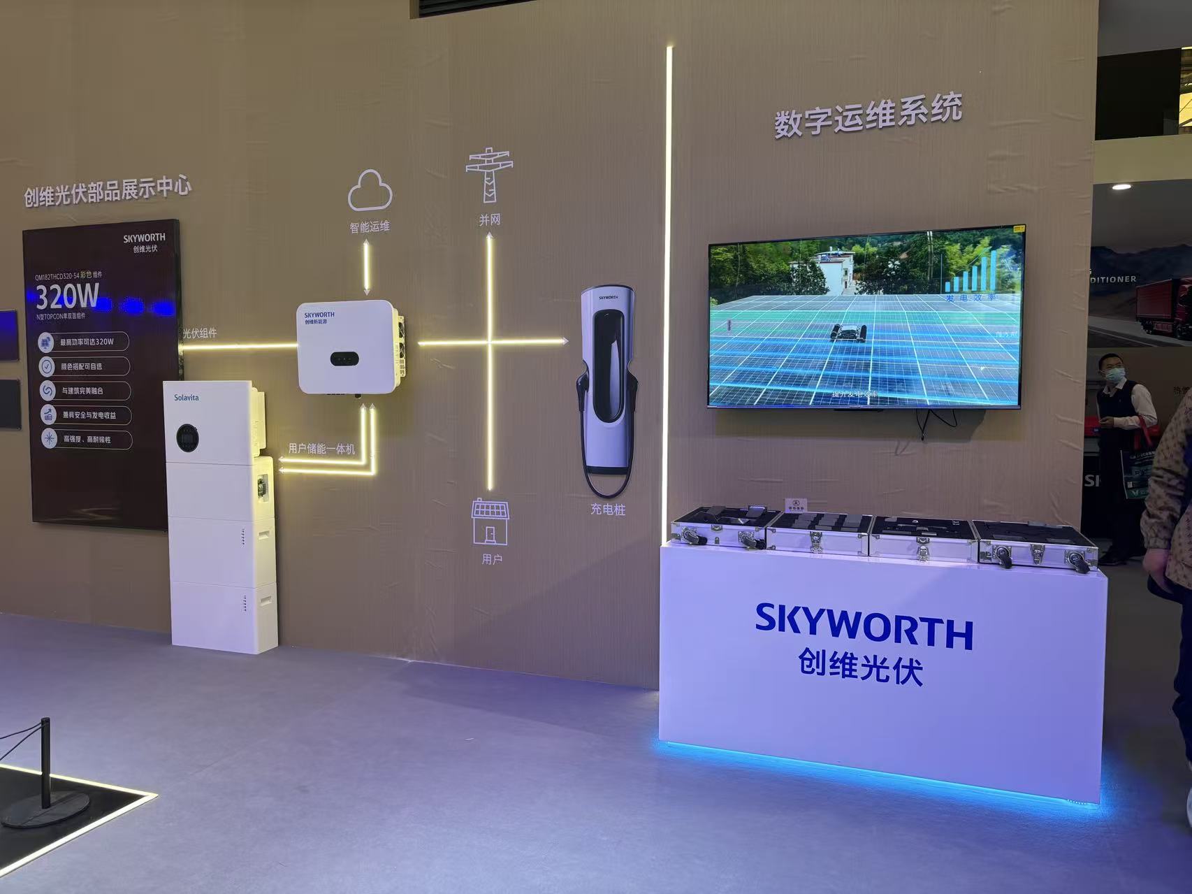 创维光伏在中国家电及消费电子博览会上的展示。拍摄/第一财经记者王珍