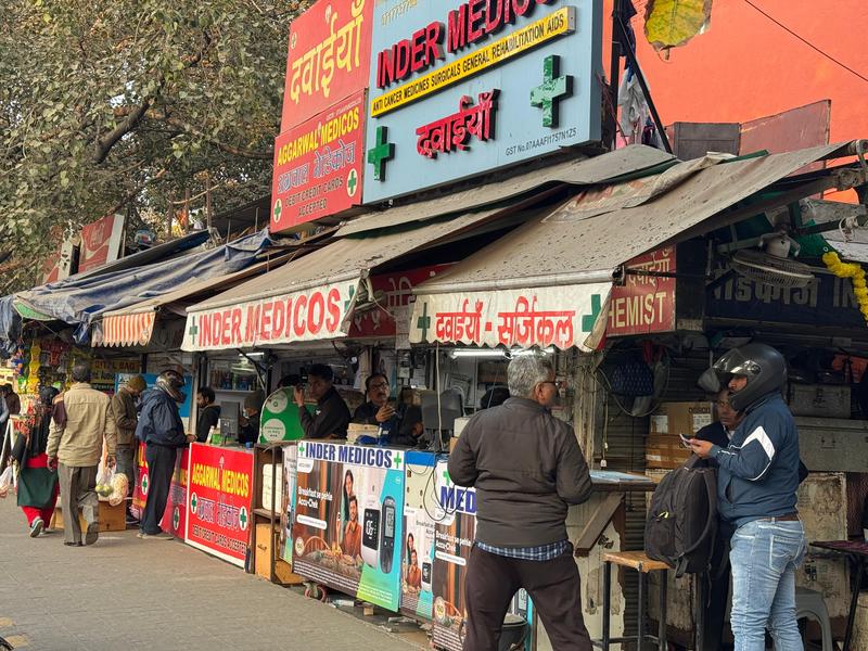 1月14日，印度首都新德里街头。