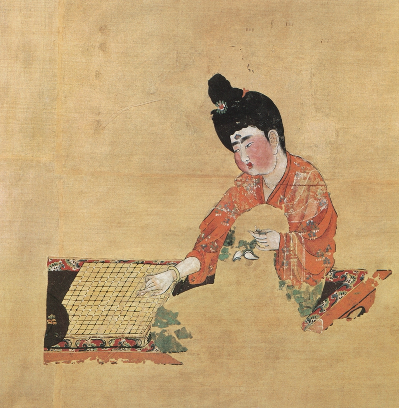 唐·佚名《弈棋仕女图》(局部) 出版社供图