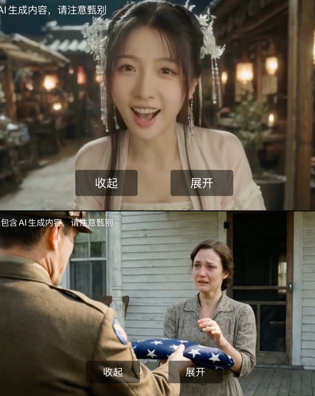 Seedance2.0（上）与可灵AI3.0（下）对比