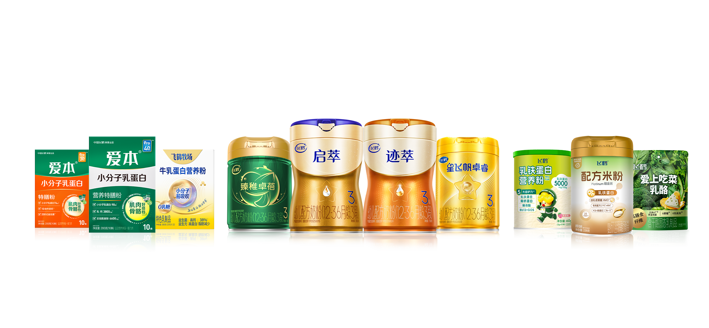 飞鹤生命周期功能营养产品矩阵