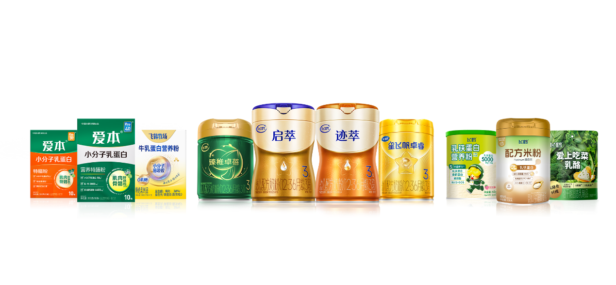 图：飞鹤产品线“全家福”