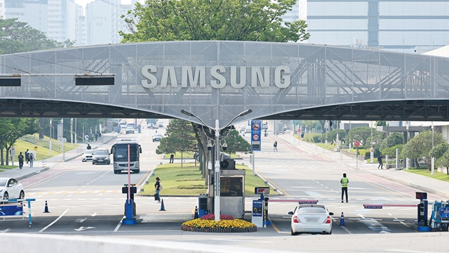 位于韩国京畿道水原市的三星电子总部。（视觉中国图）