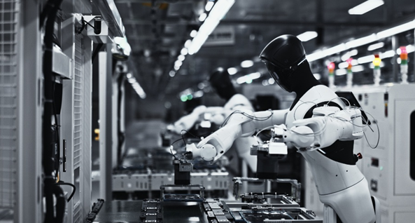 龙旗工厂里的机器人