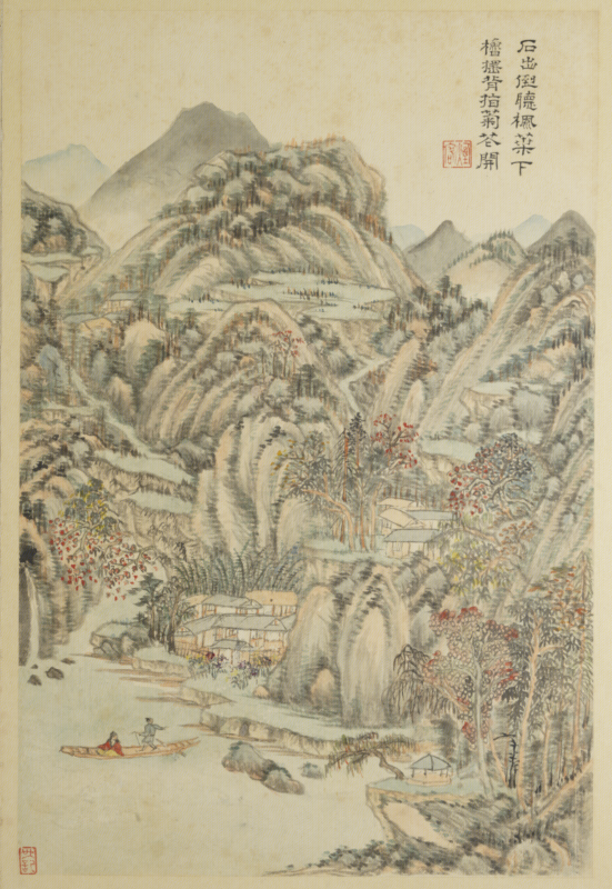 杜甫晚年漂泊水上的生活引发了后世很多文人墨客的遐想和演绎,图为清王时敏《杜甫诗意图册》,图片来自故宫博物院官网
