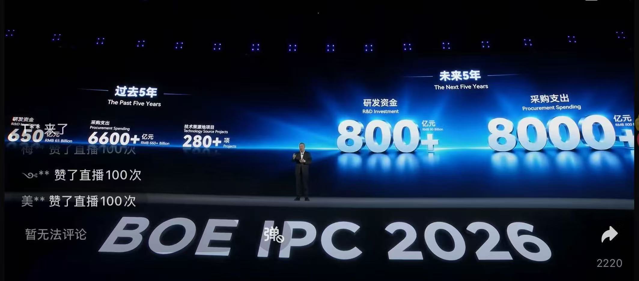 此图来自京东方视频号直播截图。