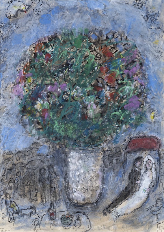 夏加尔,繁华婚礼,约1979(Galerie Utermann提供)