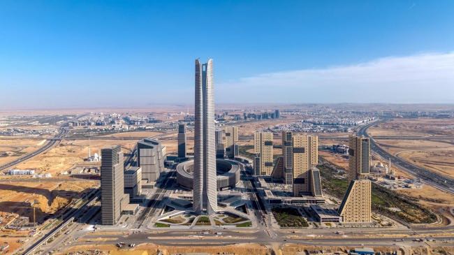 中国企业正在承建的埃及新行政首都中央商务区场景一览