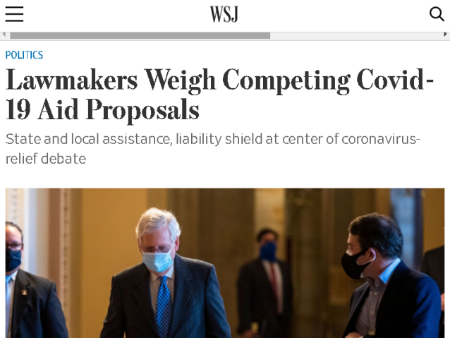 疫情下的美国经济 纾困断崖 不可承受两党谈判艰难前行