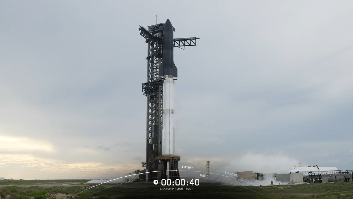 SpaceX直播截图。图片来源：SpaceX
