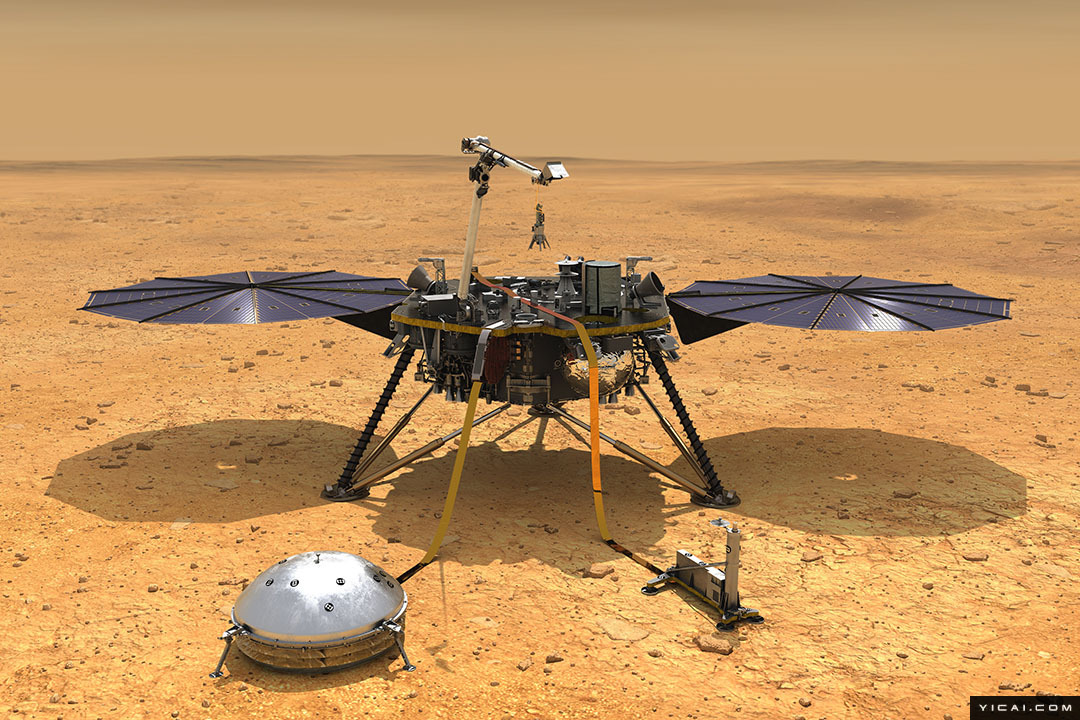 美"洞察号"无人探测器成功登陆火星,传回首张照片