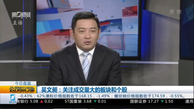 吴文昶关注成交量大的板块和个股丨公司与行业